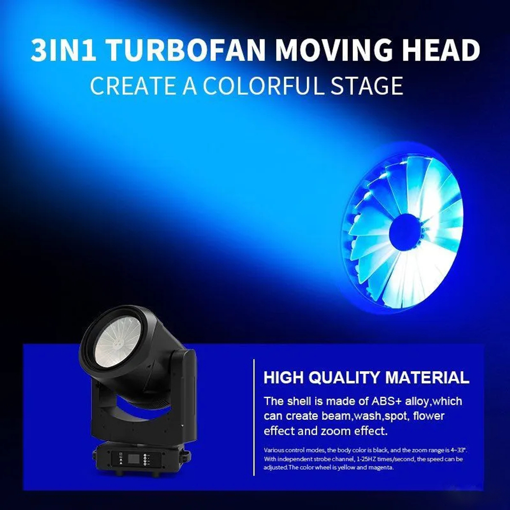 Вращающаяся голова Turbofan 4x60W RGBW SPOT WASH