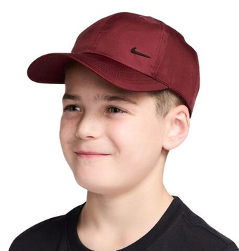 Теннисная кепка Nike Kids Dri-Fit Club Unstructured Metal Swoosh - dark team red/black