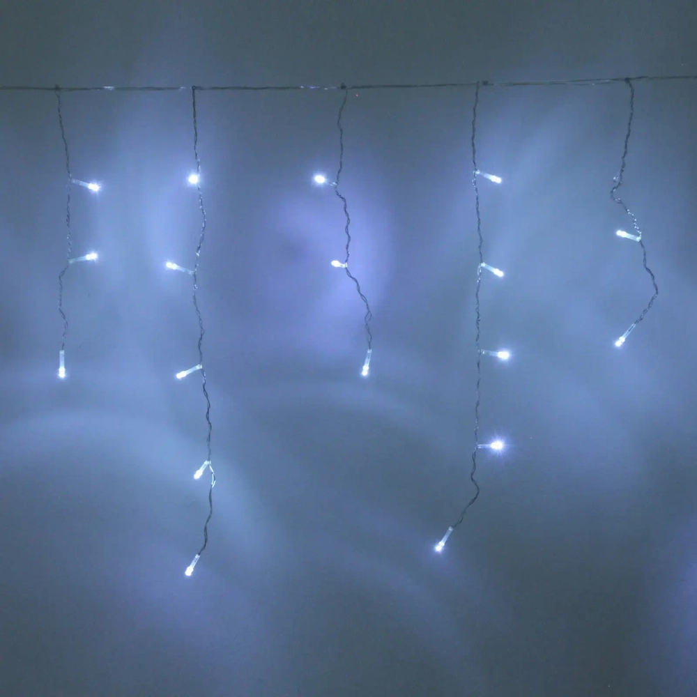 Гирлянда для дома БАХРОМА «Мерцание» ш1,5м* в30/50 см 48 ламп LED, прозрачн. провод, авторежим, IP-20, Белый