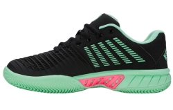 Женские теннисные кроссовки K-Swiss Express Light 3 Clay - black/neon mint/neon pastel pink