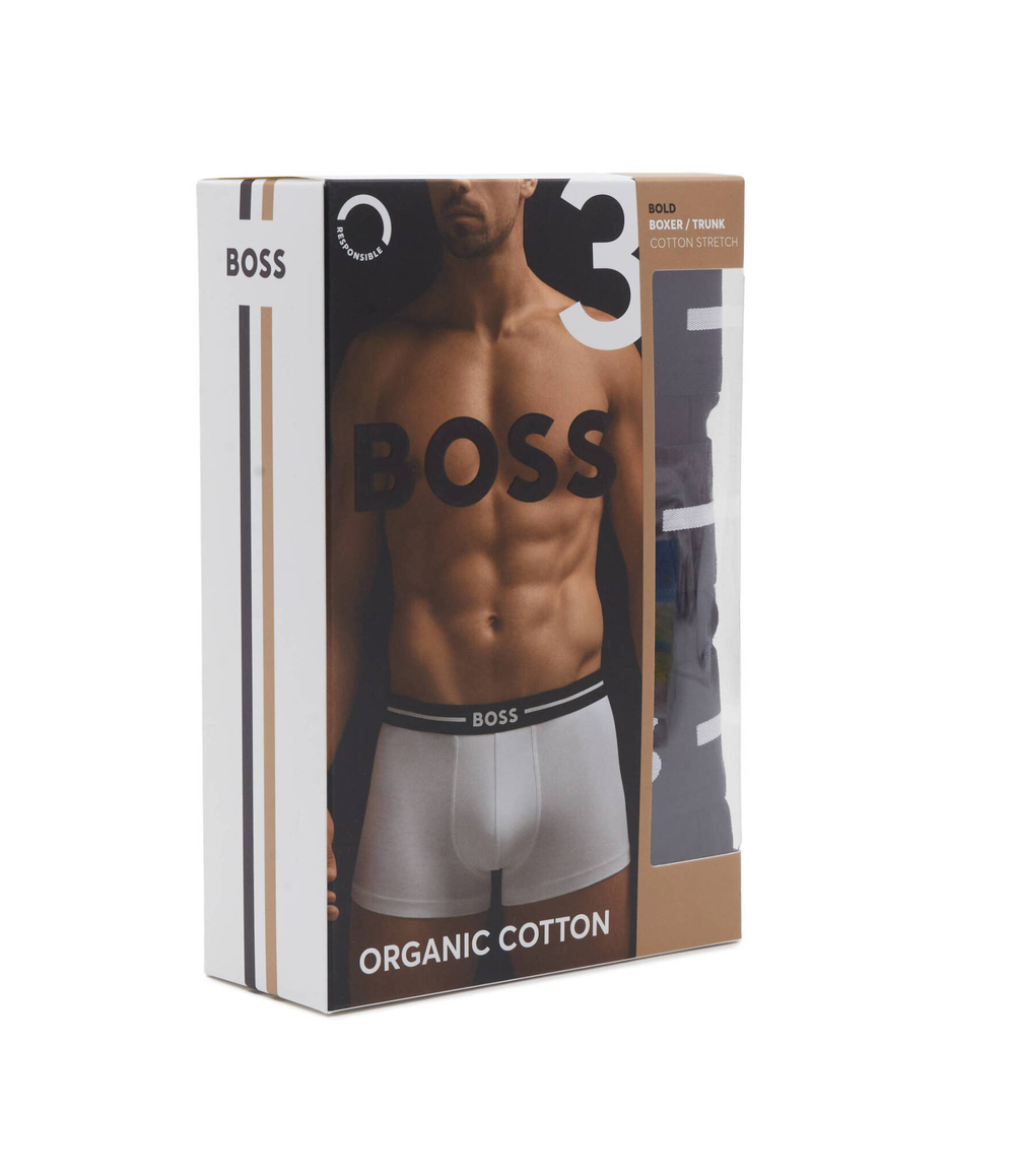 Трусики-боксеры 3шт. Trunk 3P Bold BOSS BLACK - черный(50510687)