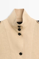 Бомбер из 100% льна - MASSIMO DUTTI