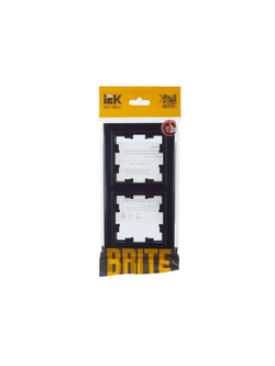Рамка 2-м BRITE РУ-2-БрЧ черн. IEK BR-M22-K02