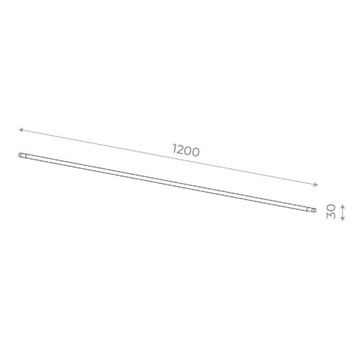 Модуль токоподводящий 1200мм ST1653.439.00 чёрный Techno ST-Luce