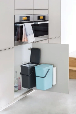 Brabantia Контейнер для мусора Sort & Go 16л, серый 109966