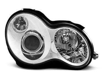 Передние фары Mercedes C W203 chrome