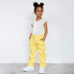 Брюки для девочек MINAKU: Casual collection KIDS, лимонный, р. 116 6535023