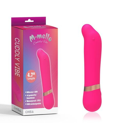 Розовый мини-вибратор для массажа G-точки Cuddly Vibe - 11,9 см. (Цвет: розовый)