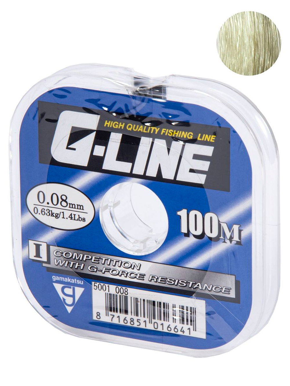Монофильная леска для рыбалки Gamakatsu G-Line COMPETITION 100/012 10 штук