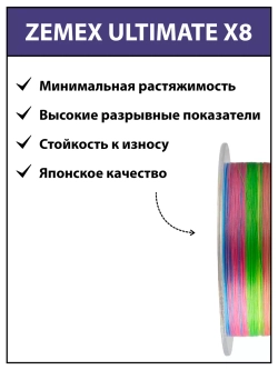 Плетеный шнур ULTIMATE х8 150 м мультиколор