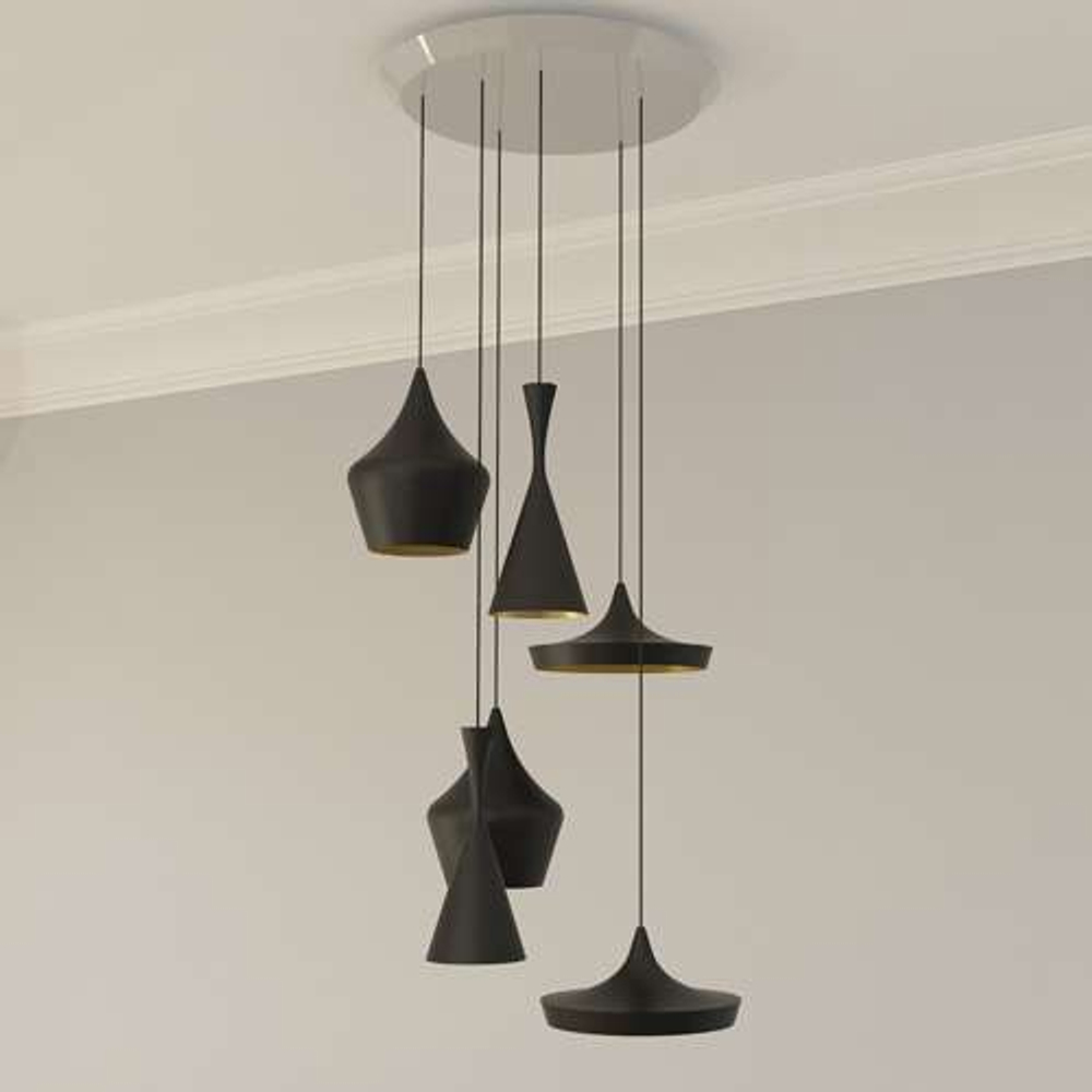 Tom Dixon Beat Lights 6 chandelier