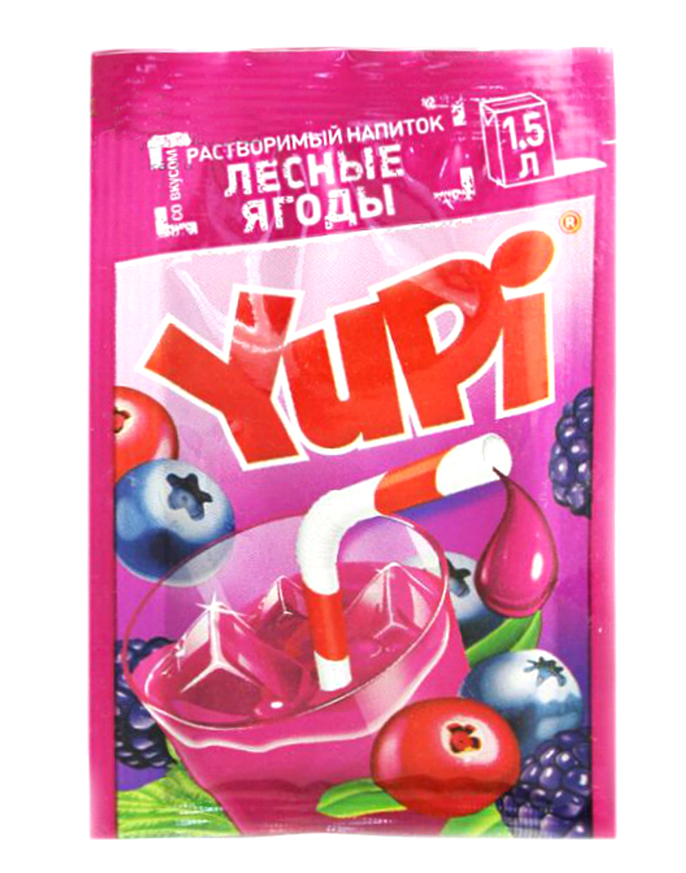 Растворимый напиток YUPI Лесные ягоды 12г/15г*24шт*6 блоков.
