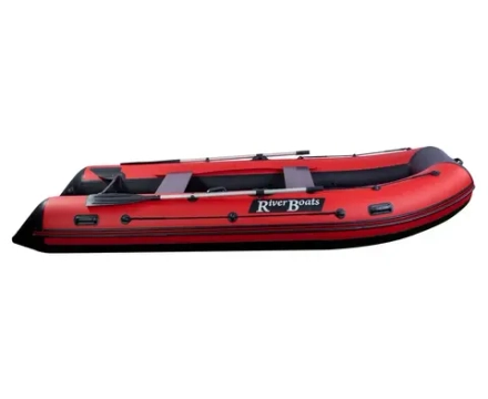 Лодка ПВХ River Boats RB 370 пайол фанера 9 мм, серо-красный
