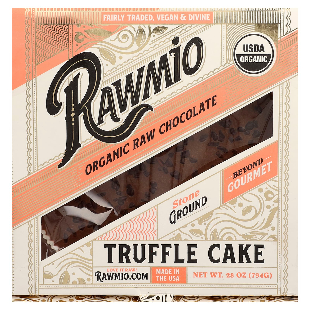 Rawmio, Органический шоколадный торт с трюфелем, 794 г (28 унций)