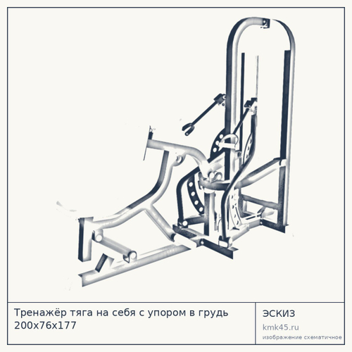 Тренажёр тяга на себя с упором в грудь 200х76х177 — от 98 000 ₽