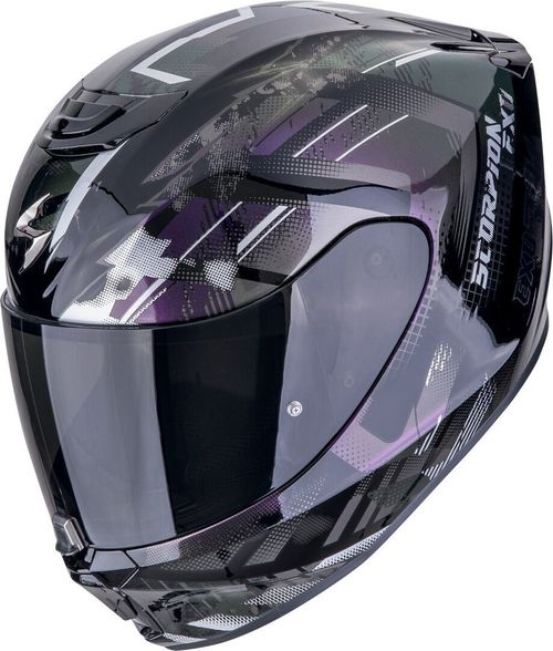 Купить Мотошлем Интеграл Scorpion EXO EXO-391 Clutter / Черно-фиолетовый