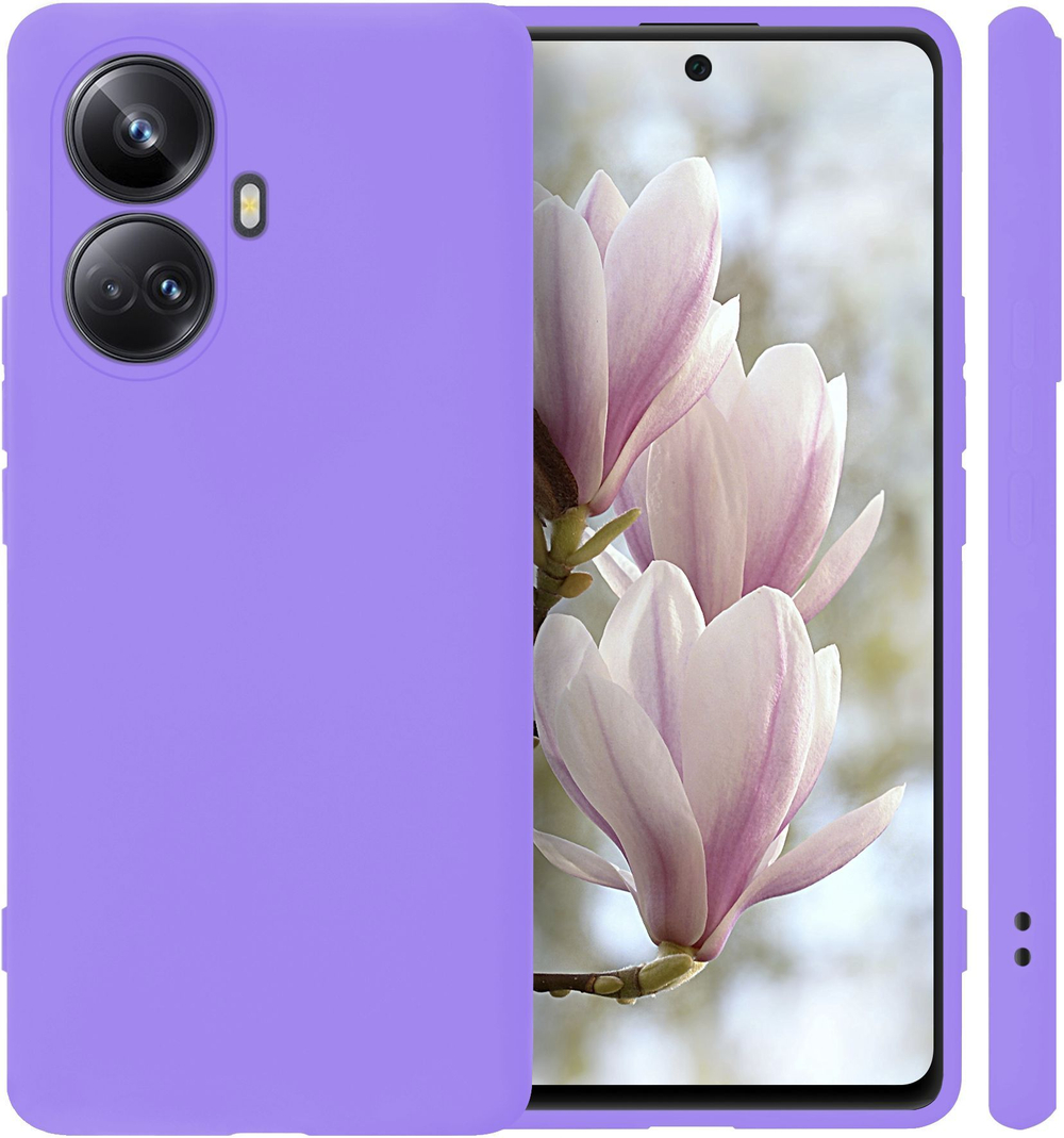 Мягкий Soft Touch чехол из силикона для REALME 10 PRO PLUS с бархатной подкладкой