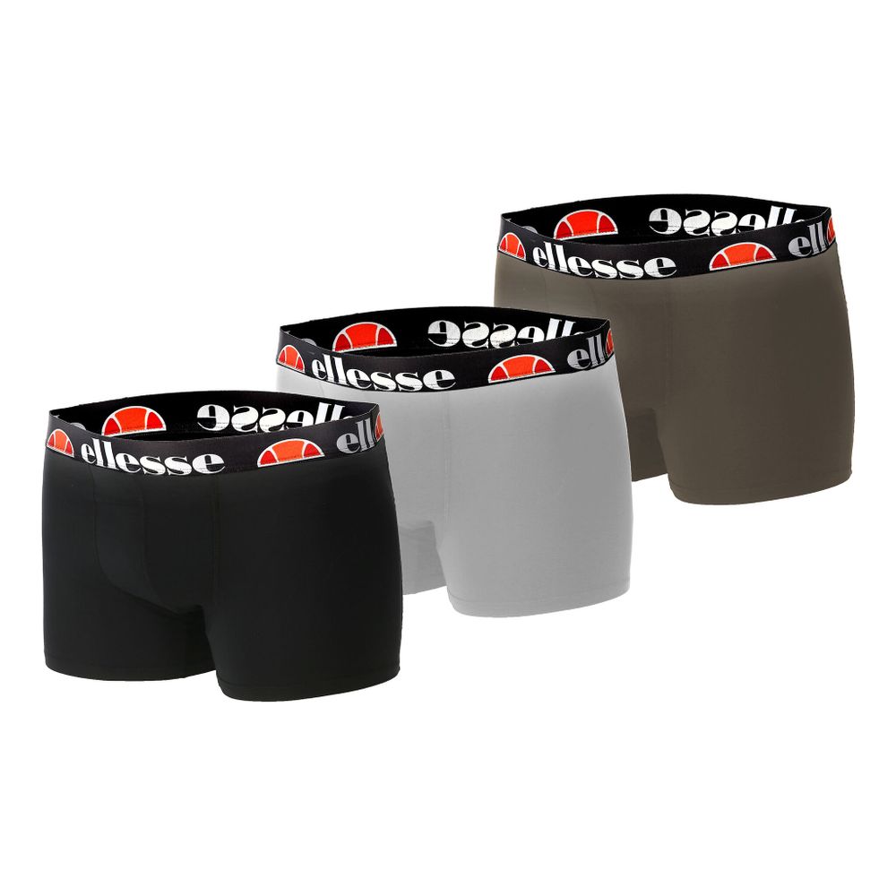 Ellesse Dralla Boxer Shorts 3 Pack Men - Black, Lightgrey