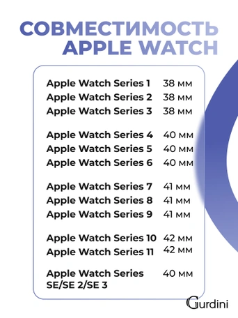 Ремешок Gurdini Sport Band (силиконовый) Apple Watch 38mm/40mm (S/M) Lavender