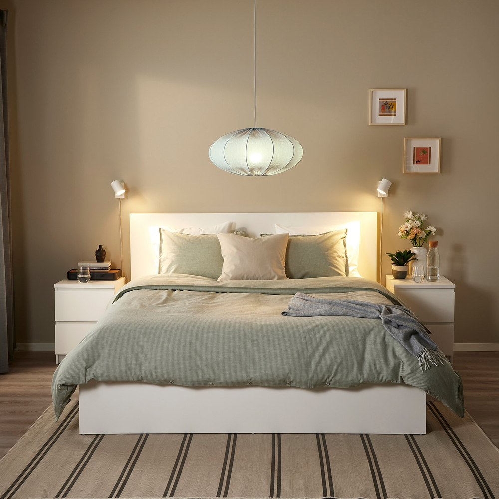 IKEA REGNSKUR  (ИКЕА РЕГНСКУР)  -  / HAVSDJUP Лампа подвесная - бирюзовый/белый 52 см