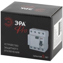 УЗО ЭРА PRO NO-902-64 ВД1-63 4P 80А 30мА тип АC электромеханическое | УЗО