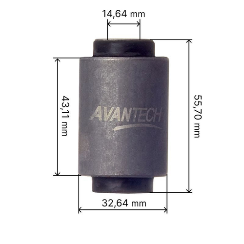 Сайлентблок переднего нижнего рычага, передний металлический Avantech Замена для арт. ASB0211 ASB0214
