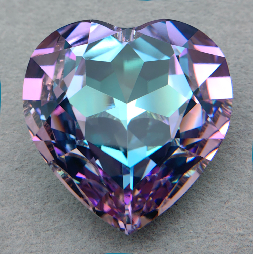 Сердце Swarovski 4827, цвет Светлый Витраж (Crystal Vitrail Light)