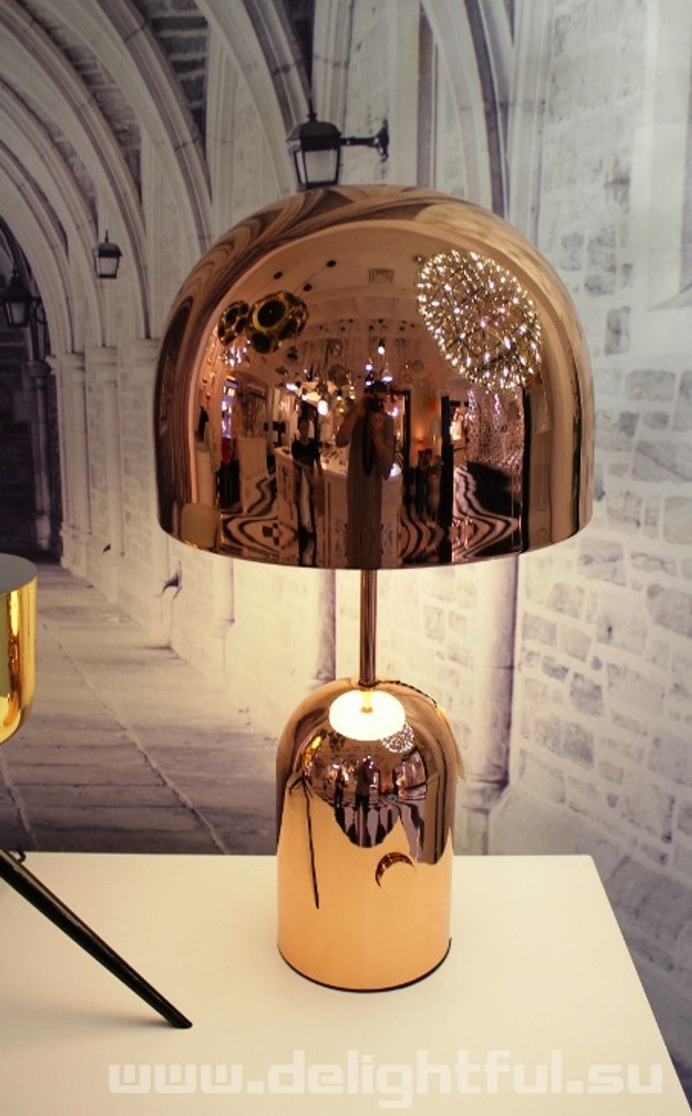 Tom Dixon Bell Chrome Table Lamp - Gold 2