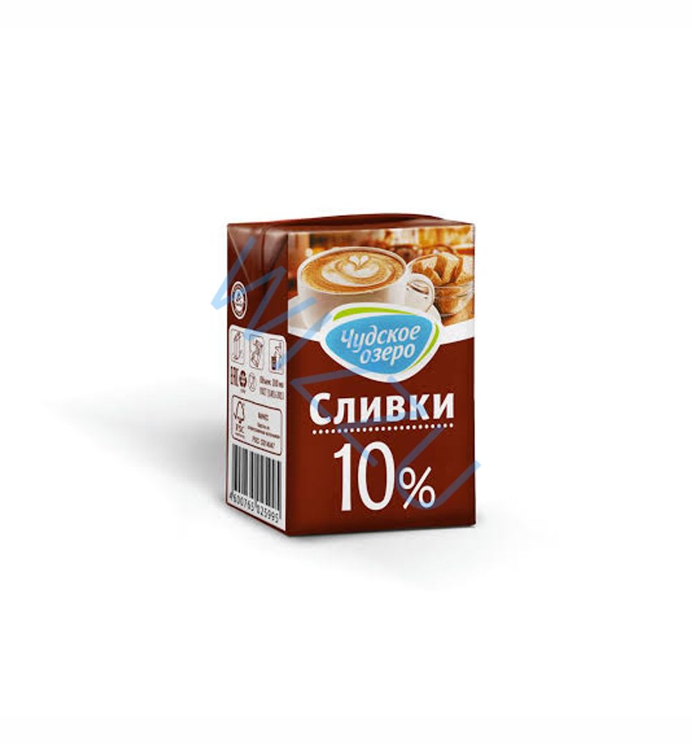 Сливки ультрапаст 10% 200%/27шт Чудное озеро
