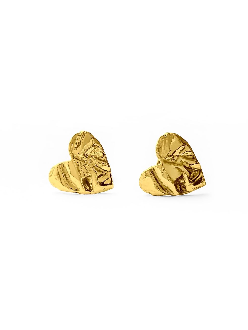 Серьги-сердца Фолио, позолота / Folio gold