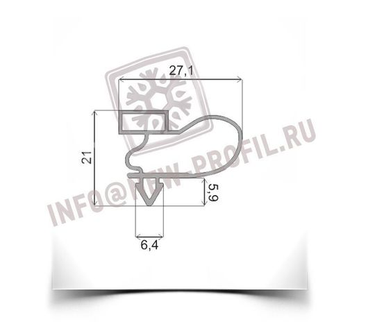 Уплотнитель для торгового холодильного шкафа Coldwell C440 tl размер 1610*585 мм(005)