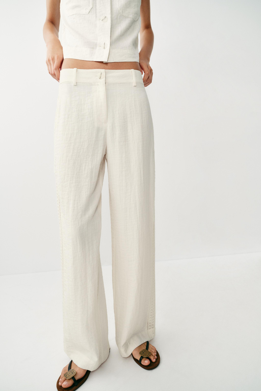 БРЮКИ С БОКОВЫМИ ВСТАВКАМИ — ZARA