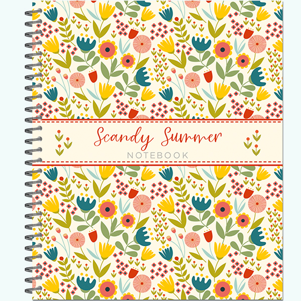 НОВИНКА! Тетрадь общая 48 листов на спирали "Scandy Summer Pattern"