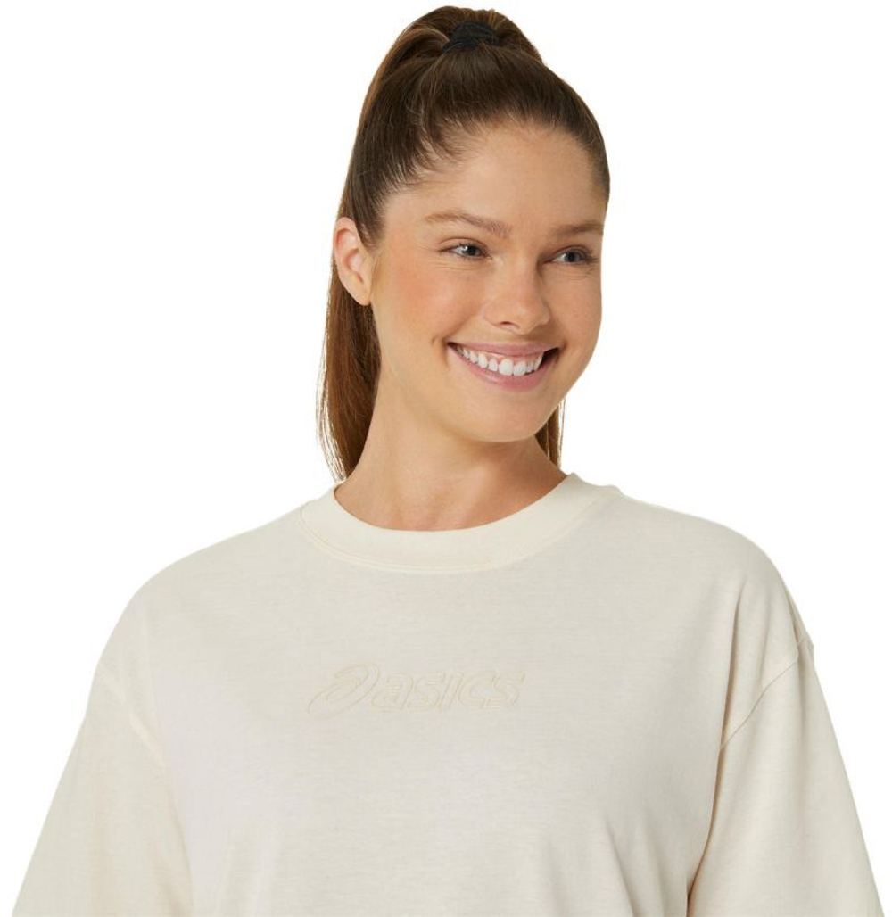 Женская теннисная футболка Asics Logo T-Shirt - Бежевый