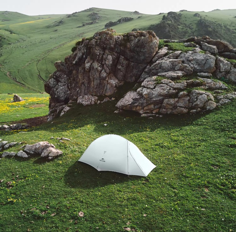 Палатка Naturehike Cloud Up UL Si 1-местная, алюминиевый каркас, серая, CNK2450WS017-G1