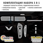 Geely Coolray (2023) - комплект защитных матовых пленок 5 в 1. Пленка защитная ControlTek HYBRID со слоем TOP COAT. Толщина: 6 mil. (175 мкм.)