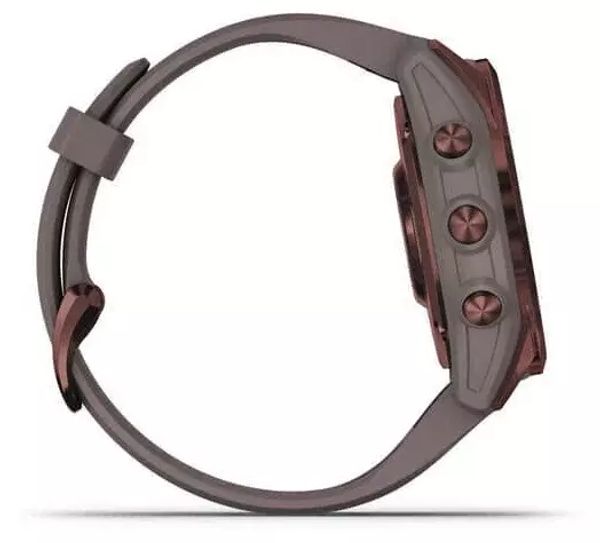 Умные часы Garmin  Fenix 7S Sapphire Solar  Dark Bronze Titanium/Shale Grey (010-02539-29)
