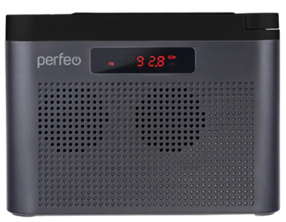 Портативный радиоприемник Perfeo Тайга 6Вт/FM/AUX/USB/MicroSD PF_D0569 серый