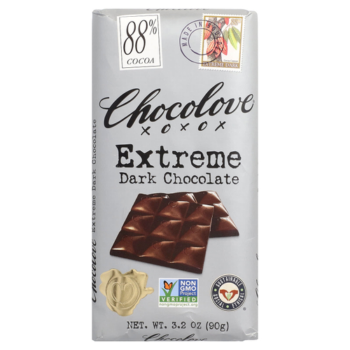 Chocolove, экстратёмный шоколад, 88% какао, 90 г (3,2 унции)