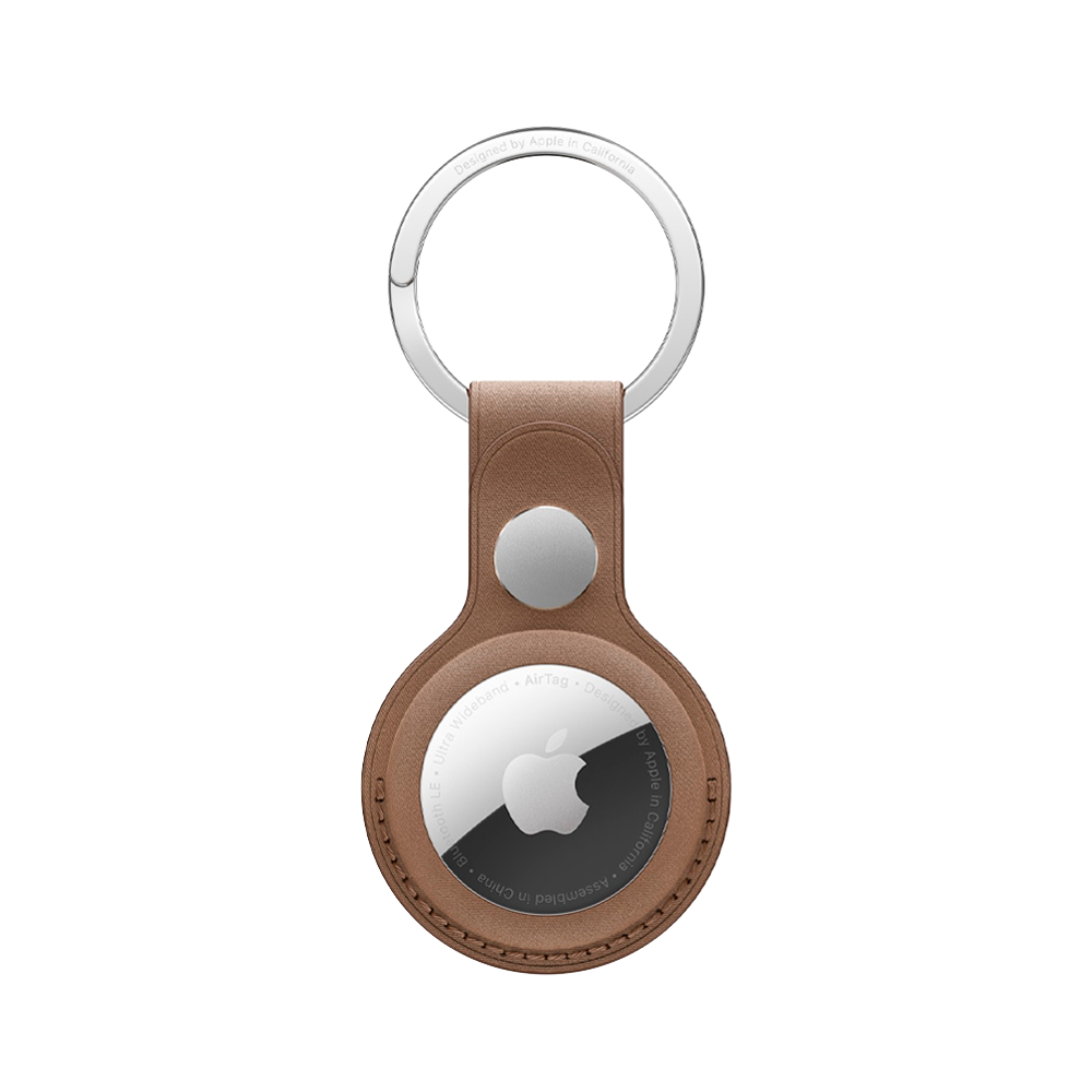Тканевый брелок с заводным кольцом Apple FineWoven Key Ring для AirTag, Taupe (Светло-бежевый)