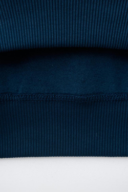 ZARA ОДНОТОННАЯ ТОЛСТОВКА С НАШИВКОЙ, ГОЛУБОЙ