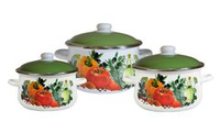 Набор эмаль 3пр.№408 конич. "Европейская кухня" 2/4/5,5л СЭ