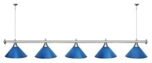 Лампа STARTBILLIARDS 5 пл. (плафоны золотые,штанга хром,фурнитура золото)