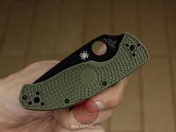 Нож Spyderco Tenacious LTW - зел. рук., черный клинок RK-414