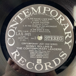 Винтажная виниловая пластинка LP Sonny Rollins, Sonny Rollins And The Contemporary Leaders (Япония 1975) (Без Оби)