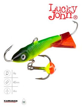 Балансир Lucky John CLASSIC 4 с тр. 40мм/26RT блистер