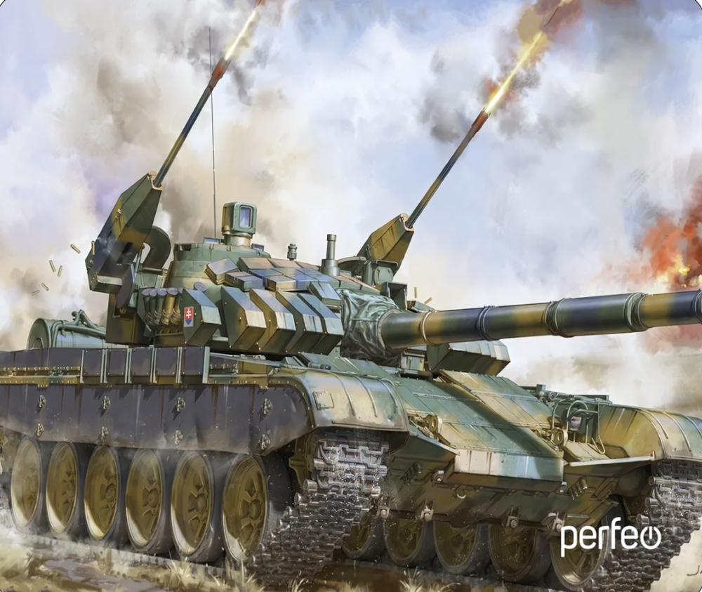 Perfeo Коврик для компьютерной мыши "Tanks", Рис.3 (240*320*3 мм), ткань+резиновое основание