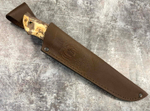 Нож Ладья, Bohler N690, карельская берёза, цвет коричневый