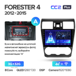 Teyes CC2 Plus 9" для Subaru Forester XV, Impreza 2012-2015