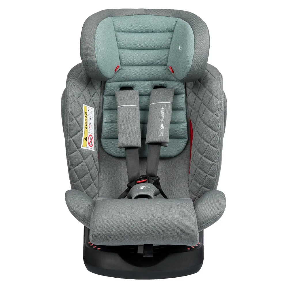Автокресло Indigo SMART+ ISOFIX (0-36 кг) серо-зеленый